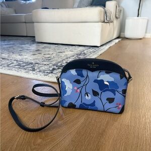 Kate Spade Navy and Blue Floral Crossbody Bag